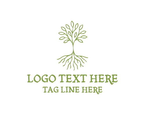 Natural Base Tree Roots Logo