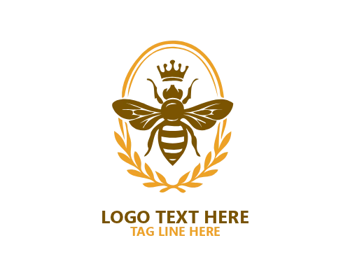 Natural Bloom Honey Bee Logo