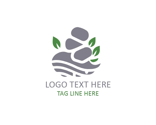 Natural Flat Stone Logo for Landscaping and Outdoor Brands