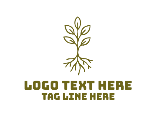 Natural Ground Tree Roots Logo