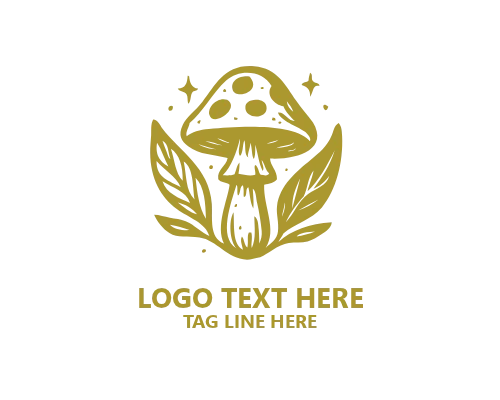 Natural Growth Mushroom Logo