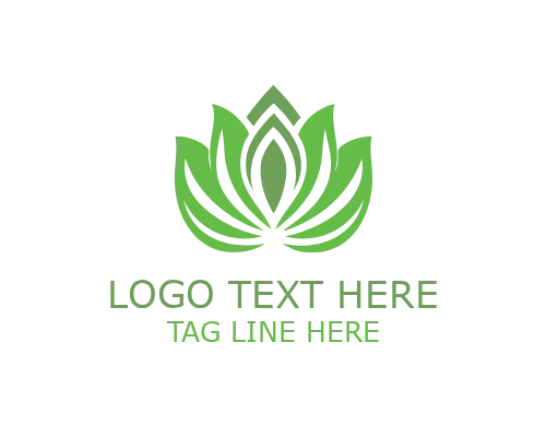 Natural Lotus Floral Logo for Organic Beauty Branding