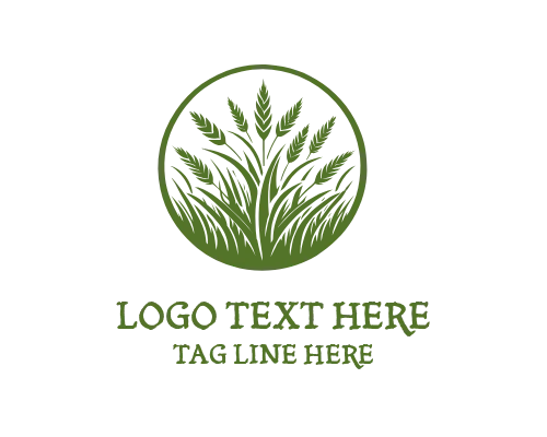 Natural Meadow Grass Logo for Garden Services