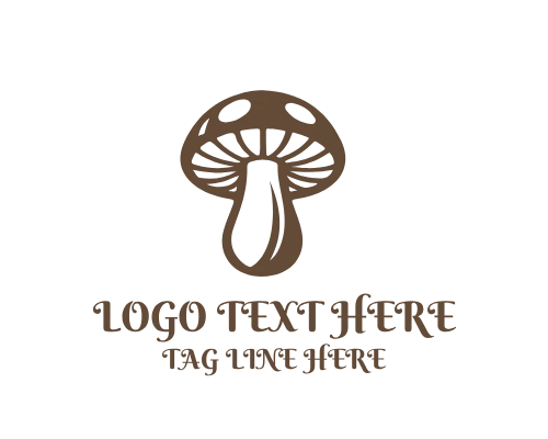 Natural Mushroom Logo for Eco-Friendly Brand Identity