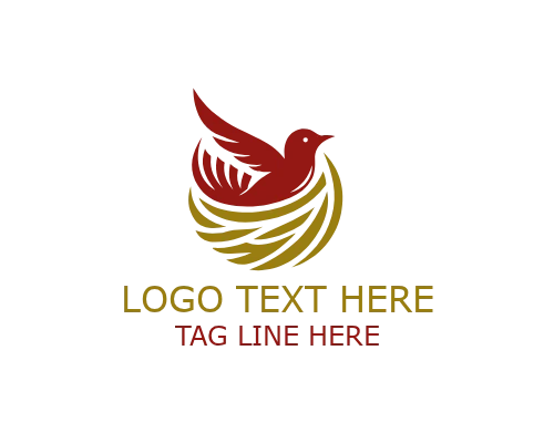 Natural Nesting Bird Logo for Eco and Wildlife Branding