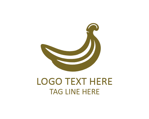 Natural Outline Banana Logo for Organic Branding