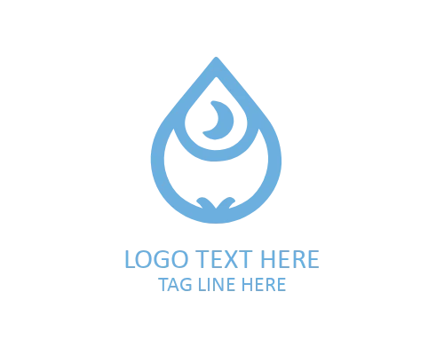 Natural Rain Droplet Logo