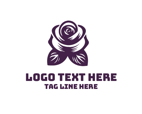 Natural Rose Flower Logo