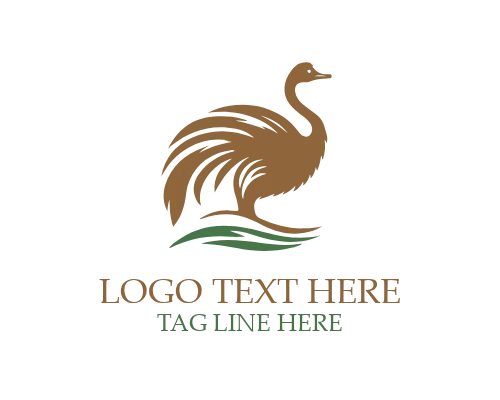 Natural Symbol Ostrich Logo