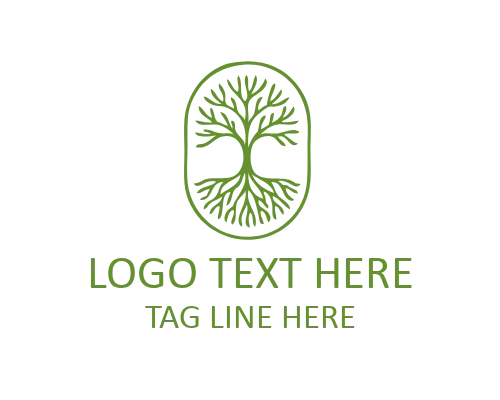  Natural Wisdom Tree Roots Logo