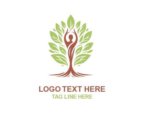 Naturalflow Human Tree Logo