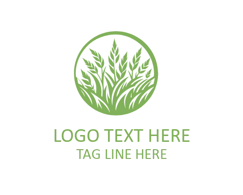 Nature Blade Grass Logo for Garden Branding