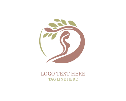 Nature Care Woman Tree Logo