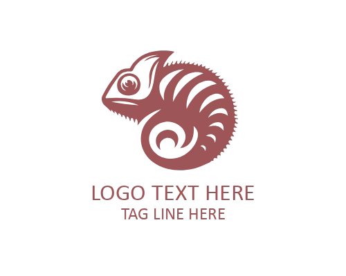 Nature Chameleon Flat Logo for Outdoor Brands