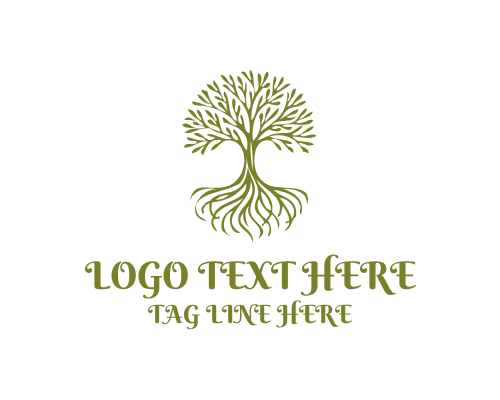 Nature Core Tree Roots Logo