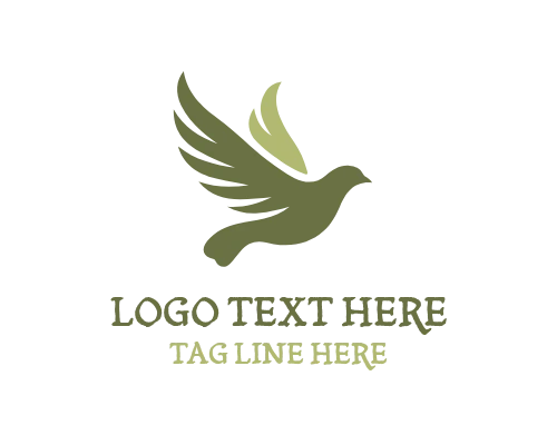 Nature Dove Flying Bird Logo