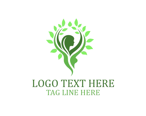 Nature green Dryad women Logo