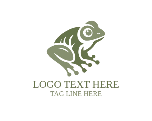 Nature Icon Frog Logo