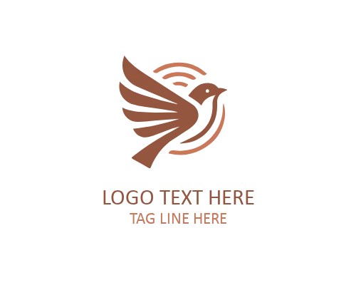 Nature Inspired Sparrow Logo