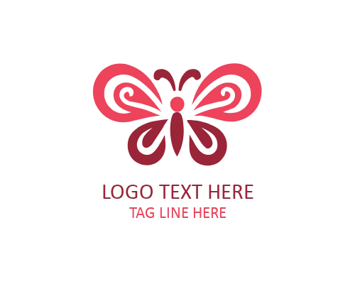 Nature Leaf Butterfly Logo