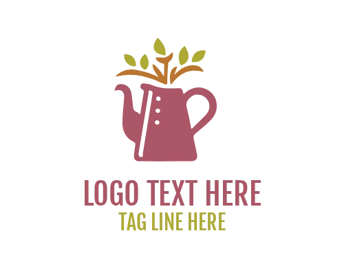 Nature Leaf Plant Pot Logo