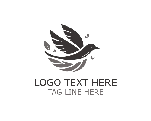 Nature Nesting Bird Logo for Eco and Wildlife Branding