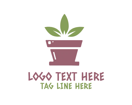 Nature Pot Plant Botanical Logo