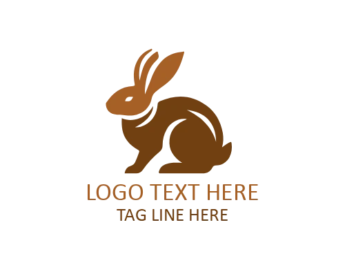  Nature Rabbit Flat Logo for Organic, Wildlife, and Pet Brands