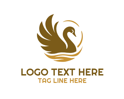 Nature Swan Bird Logo