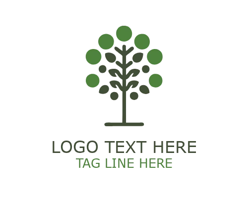 Nature Tree Monoline Logo for Eco and Organic Branding