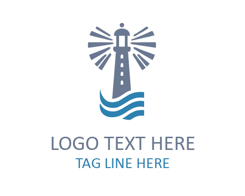 Nautical Lighthouse Logo for Maritime Branding