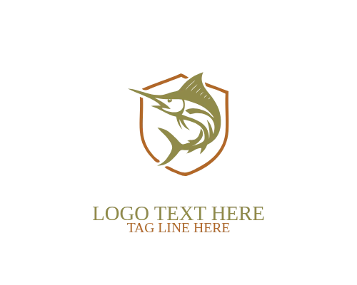 Nautical Shield Marlin Logo