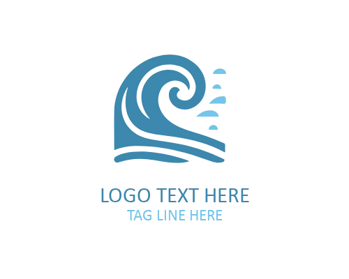 Nautical Waves Logo for Marine and Coastal Branding