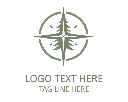 Navigation Compass Badge Logo for Adventure Branding