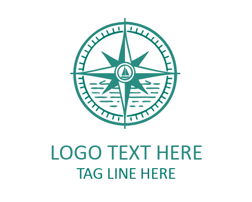 Navigation Compass Circle Logo for Travel Identity
