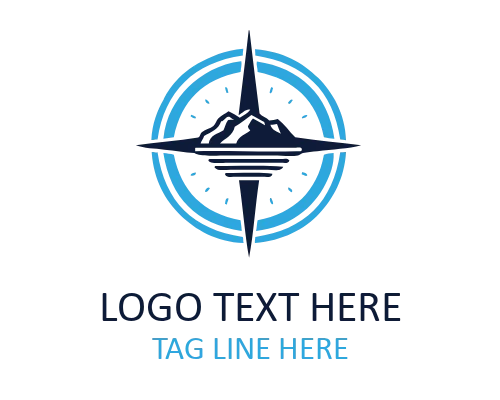 Navigation Compass Emblem Logo for Professional Identity