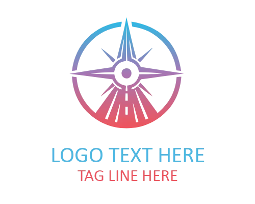 Navigation Compass Modern Mark Logo for Branding