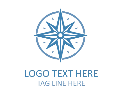 Navigation Compass Outline Logo for Minimal Branding