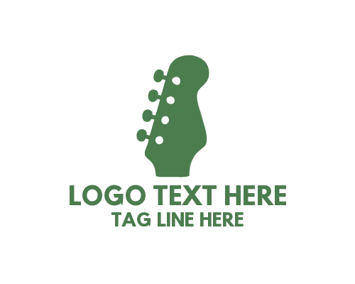Negative Space Guitar Pick Logo