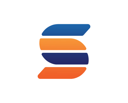 Negative Space Letter S Logo