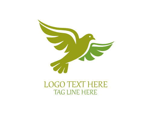 Negative Space Pigeon Logo for Smart and Modern Brands