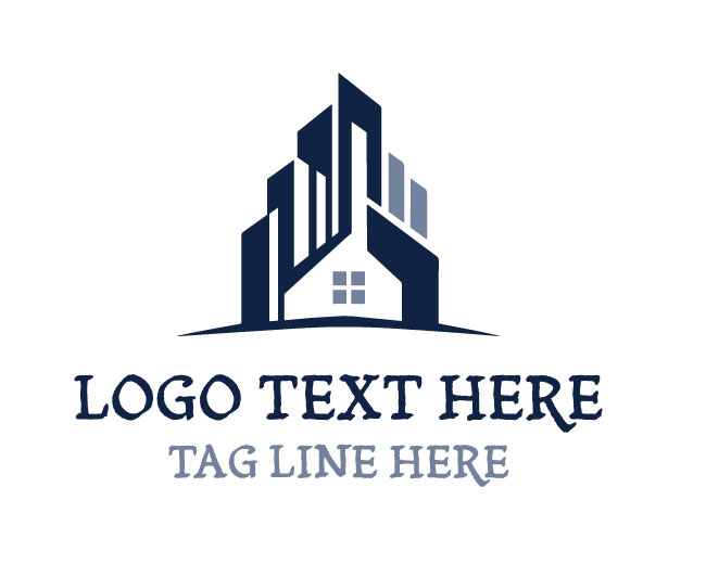 Negative Space Real Estate Logo
