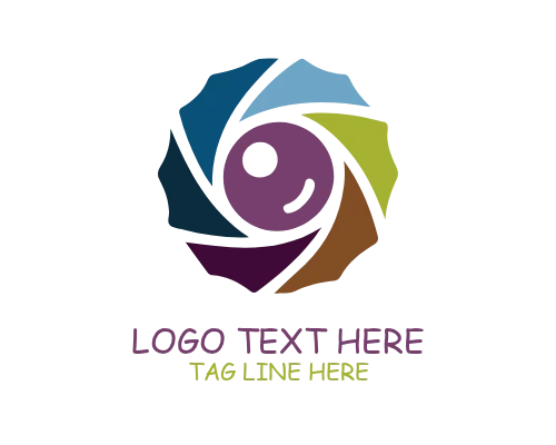 Colorful Lens Shutter Logo