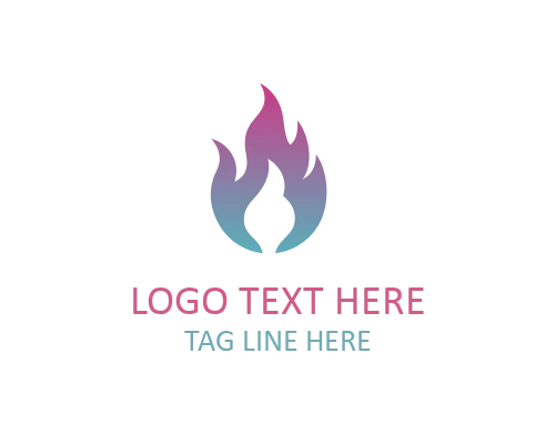 Neon Fire Glow Logo