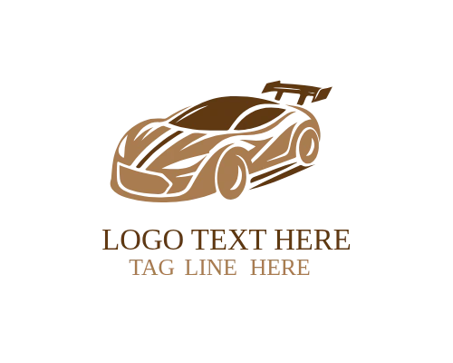 Neon Speed Racing Car Logo