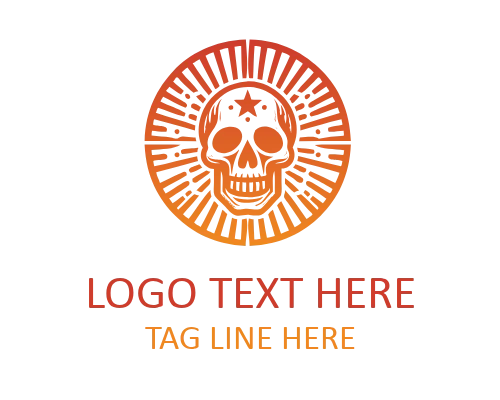 Neon Star Skull Emblem