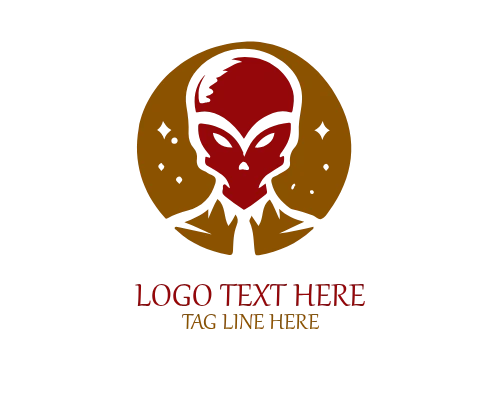Red Style Alien Logo