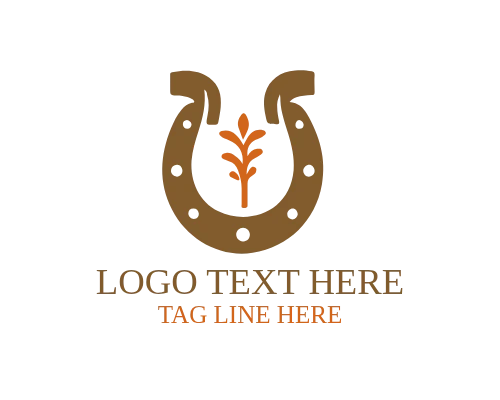 Neon Style Horse Shoe Logo