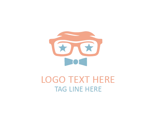 Nerd Boy with Glasses Logo