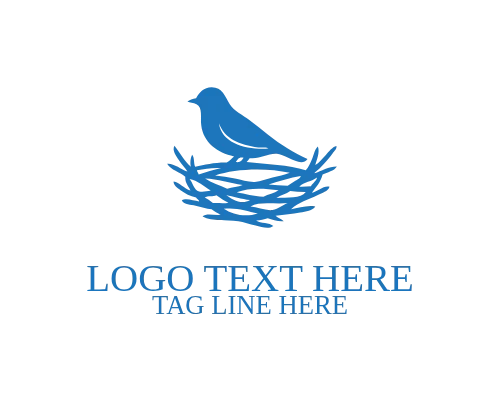 Nest Wreath Bird Logo
